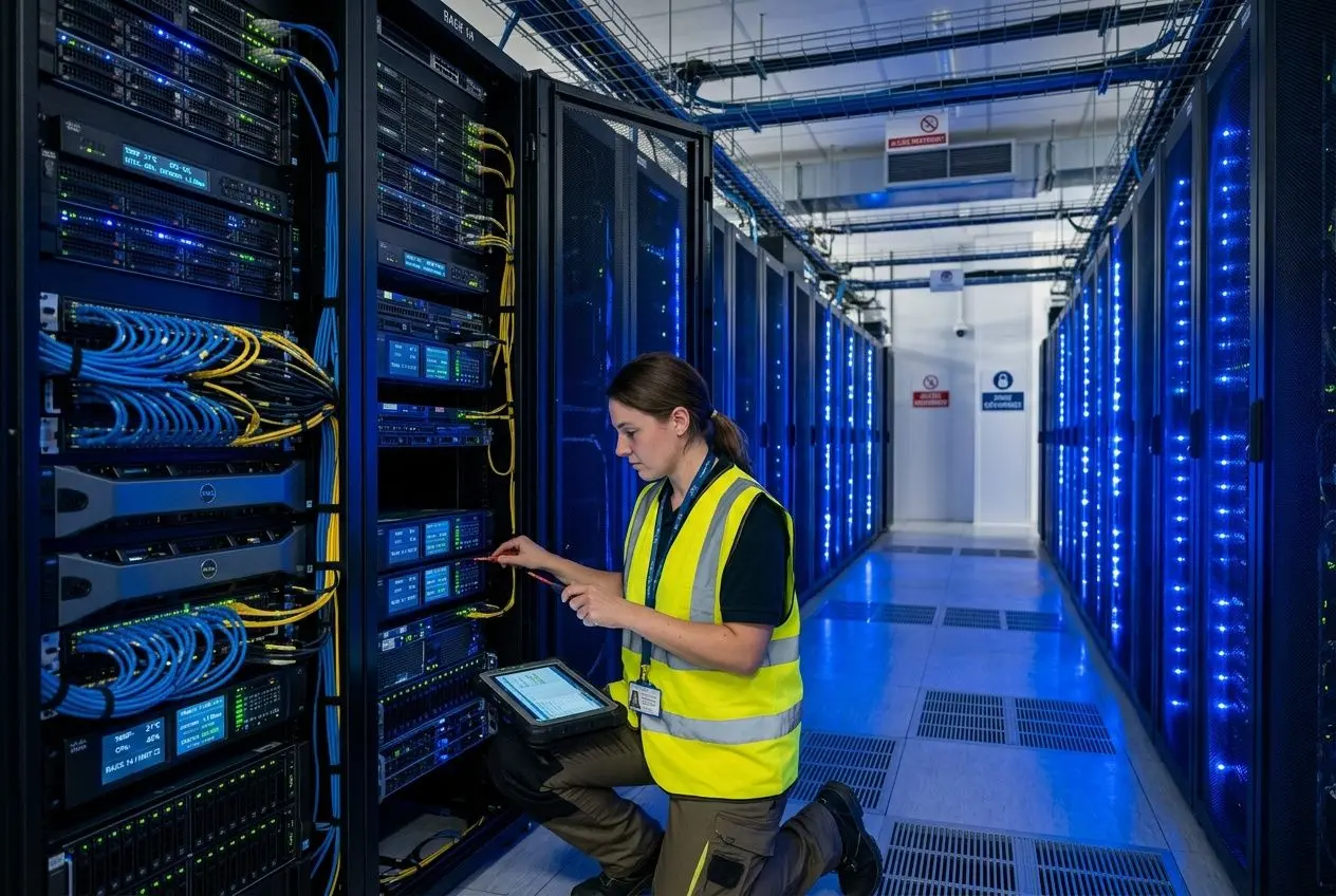 technicienne-data-center-utilisant-outil-diagnostic-salle